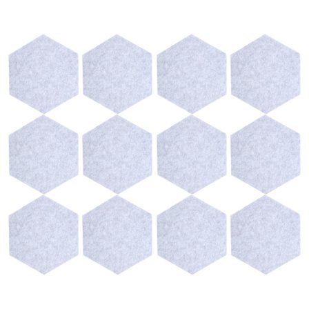 12 kpl Ääntä Vaimentavia Paneeleja, Kuusikulmainen Akustinen Eristys Melunvaimennus Vaahtomuovisetti Kotiin, Harmaa