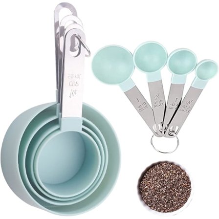 8 stk. måleskje sett med graderte matlagingsverktøy