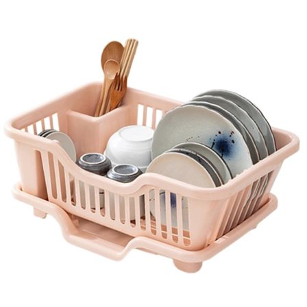 Køkken Opvaskestativ Over Vask Opvaskebakke med Aftapningsbakke Gave til Venner og Familie