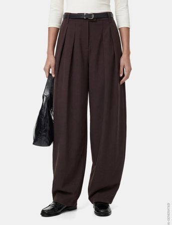 Pieces Pcolivia Barrel Pants Wvn D2D Bc - Brown - L