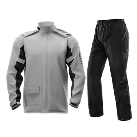 Motorcykel Regnjakke Vindtæt Letvægts Åndbar Blød Udendørs Regnjakke med Skoovertræk Grå L