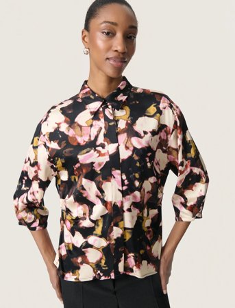 Soaked in Luxury Slcinna Elly Shirt Ss - Brown - L