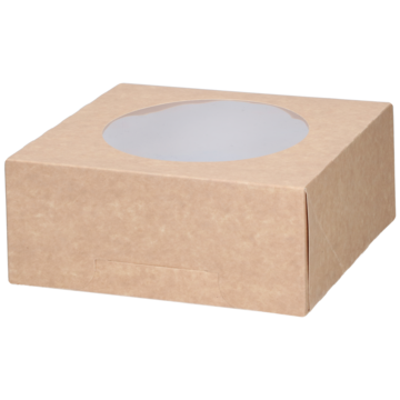 Kakeeske brun vindu 19x19x8 cm