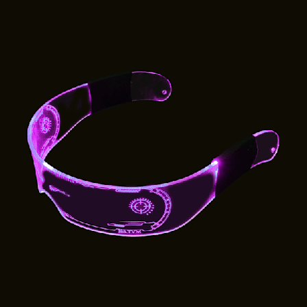 LED-briller - Glødende Cyberpunk Futuristiske Neon Rave DJ-briller Oppladbare fullfarge (kontrollerbar farge)