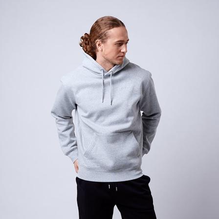 CLN ATHLETICS Men's Core Hoodie, Grey Melange