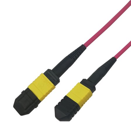 Deltaco MPO12-MPO12 fiber cable, type B, OM4, 5m