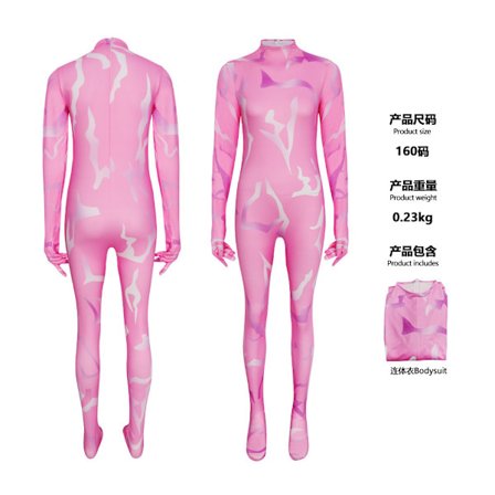 Halloween Demon Slayer Y-Rumi Bodysuit | Voksen Mila Kostyme for Cosplay & Rollespill - Demon Hunter Rosa Bodysuit - 190