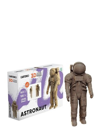 Karton 3D Puslespil Astronaut Brown Cartonic