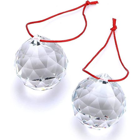 2 Stykker 50mm Klar Krystal Prisma Bold Solfanger Krystal Bold Hængende Krystal