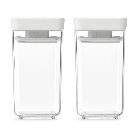 Brabantia Tasty+ stabelbart beholder sæt 2 dele, lysegrå | KitchenOne