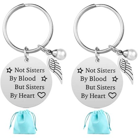 2-pakning Beste venn vennskapsgaver i rustfritt stål nøkkelringer for kvinner jenter