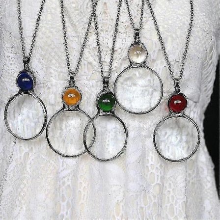 Forstørrelsesglas Halskæde Gave, Læseforstørrelsesglas Vedhæng Halskæde Til Ældre, Forstørrelseslinse Til Bøger, Aviser, Læsesmykker