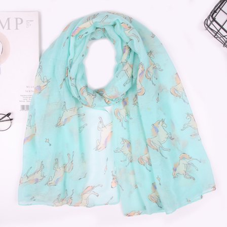 Moderigtigt Coolt Sjal med Enhjørningeprint til Kvinder og Piger