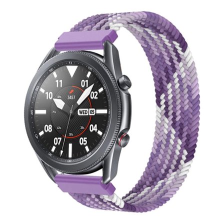 Samsung Galaxy Watch 3 (45 mm) klockarmband i elastisk nylon - Grape Purple Storlek: Xs