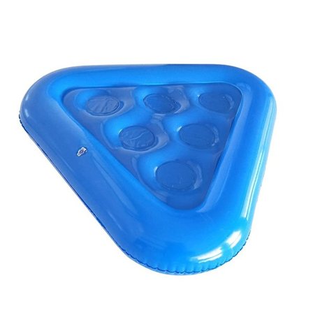 Uppblåsbar Mugghållare 6 Hål Flytande Bricka för Pool Uppblåsbar Dryckeshållare, Triangulär Flytande Mugghållare Uppblåsbar Bricka Flytande