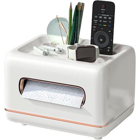 Tissue Box Cover, Plast Tissue Box Hållare-Vit