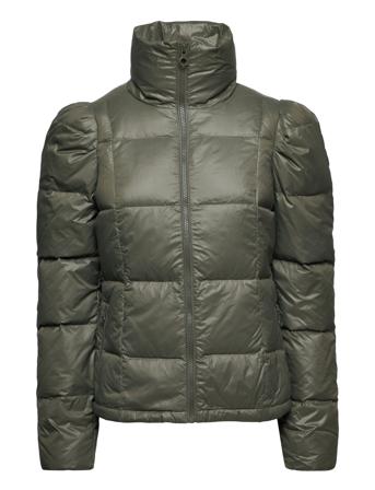 Ida Down Jacket Vuorillinen Takki Topattu Takki Khakinvihreät Ella&il