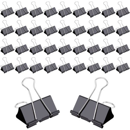 144 stk. klips til ringbind, 1-tommer mellemstore papirklemmer til dokumentklemmer, fil,