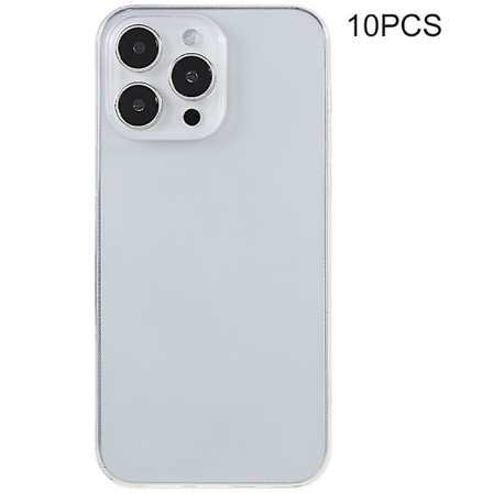 10 st telefon TPU-fodral för iPhone 12/12 Pro, vattenmärkesfritt 0,8 mm ultratunt genomskinligt telefonskal