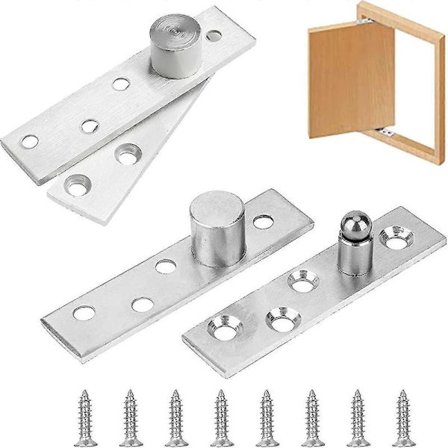 4 stk. Rustfrit Stål Roterende Dørhængsler 360 Rotation Pivot Skjulte Hængsler (ekscentrisk Pivot)_Overraskelse