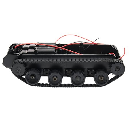 Rc Tank Smart Robot Tank Bil Chassis Kit Gummi Spor Crawler For 130 Motor Diy Robot Legetøy For Chil [DB]
