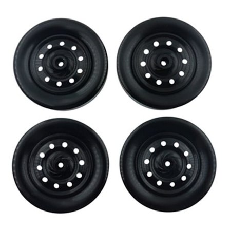 4 kpl/setti metalliset pyörännavat päivitysosat RC-auton varaosat WPL D12 RC-kuorma-autoon musta