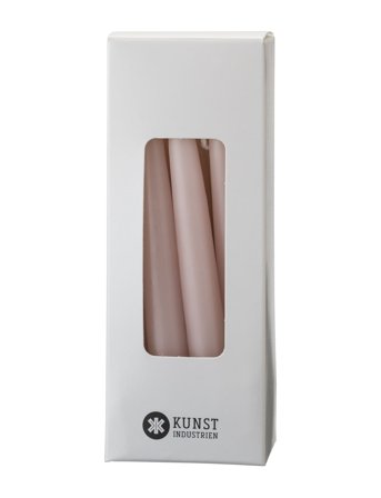 Small Colored Candle - Giftbox W. 12 Pcs Pink Kunstindustrien