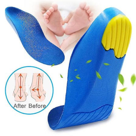 Ortotiske såler for barn med flate føtter, bue støtte og korreksjon, fotpleie for barn, ortopediske såler, skoinnlegg