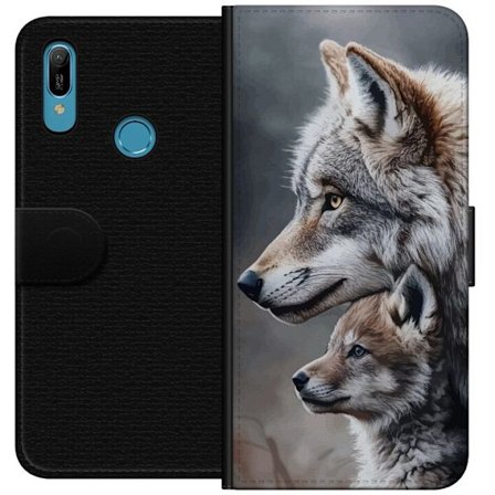 Kompatibelt Lommeboketui til Huawei Y6 (2019) Ulver Ville Wolf Dyr Mystikk