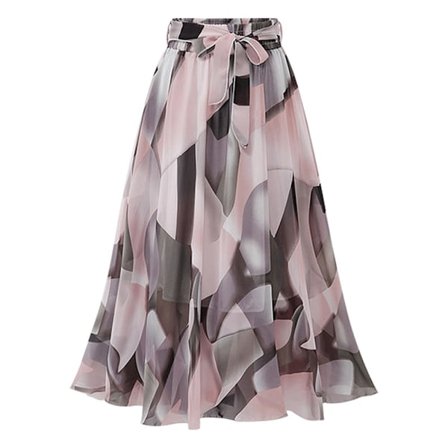 Lang sommerstrand chiffon wrap cover up maxi nederdel til kvinder