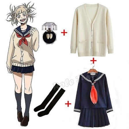 My Hero Academia Cosplay Halloween kostym Anime Boku No Hero Academia Himiko Toga Jk Uniform Sweate