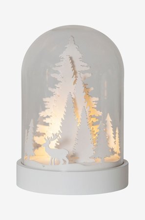 Star Trading - Skog-lasikupu - Valkoinen - Joulun koristevalot - - Homeroom