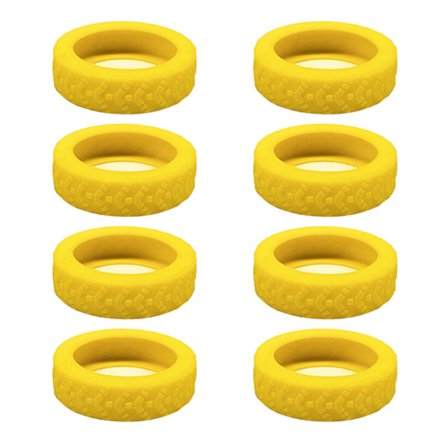 8 stk. Kuffert Hjulbeskyttelsesdæksel Lavt Støjniveau Vogne Taske Beskyttelse til Stolhjul Gul