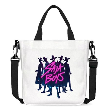 Saja Gutter Heksejakt Jentegruppe Trykt Canvasveske Mote Skulderveske Casual Håndveske Crossbody Veske - 4