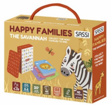 The savannah. Happy families. Valigetta con carte e stickers. Ediz. a colori. Con 44 Carte. Con 40 Adesivi Valentina Bonaguro
