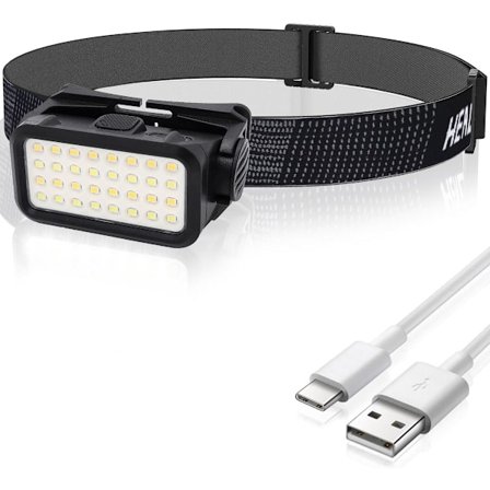 Hodelykt for løping, oppladbar hodelykt med LED-hodelykt for løping, vanntett for barn og voksne