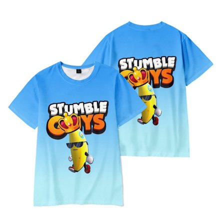 Barn Flickor Pojkar StumbleGuys Grafiskt Tryckt T-shirt Sommar Casual Tee Topp D