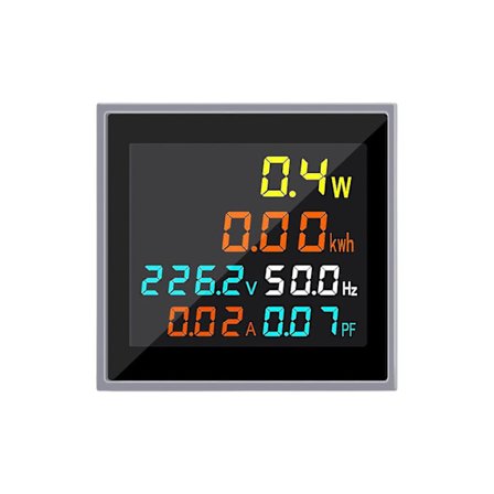 LCD AC Voltmeter Amperemeter Wattmeter Strøm Energi Frekvensmåler Strømmonitor Wyelv