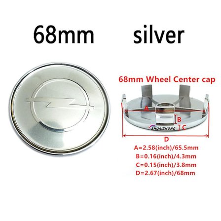 4 stk. Bilhjul Nav Centerkapsler 56mm 59mm 60mm 64mm 68mm Dækning Til Opel Astra Mokka Insignia Zafira Corsa Tigra Emblem Logo Badge