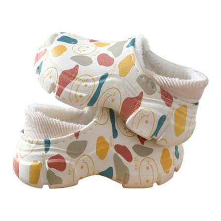 Cute Slippers New Winter Soft Sole Heel Shoes Warm Anti-Slip Thick Sole Shoes 24.5 cm