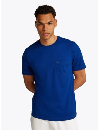 Tommy Hilfiger Essential Solid Pocket Tee - Blue - S