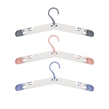 Resegarderobsset - Vikbara, Slitstarka, Halkfria, Platsbesparande (Grå, Rosa, Blå) med Presentförpackning, Måttband och