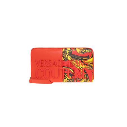 Versace Jeans Couture Wallet with baroque printing , Rood , Dames , Maat: ONE Size