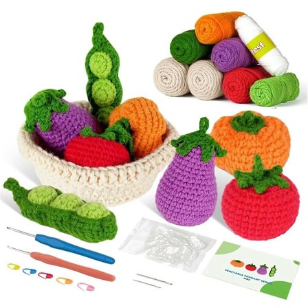 Virka-kit för Nybörjare med Steg-för-steg Videoguider, DIY Stickning och Virkning Tillbehör, Hantverk för Vuxna