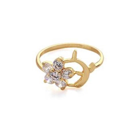 18K Kultapinnoitettu CZ-sormus