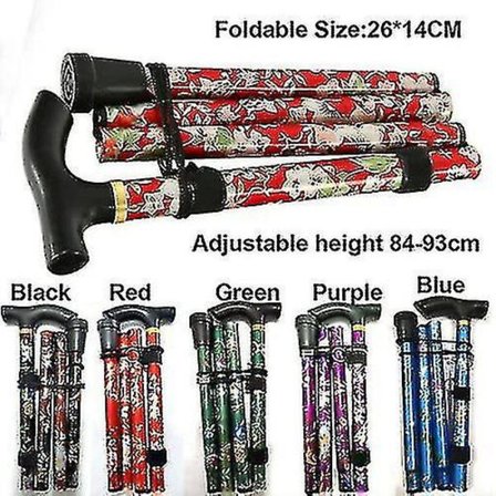 2023 Ny Foldbar Vandrestok Justerbar Aluminium Blomster Vandrestok Til Vandreture Camping Holdbar Mobilitetshjælp