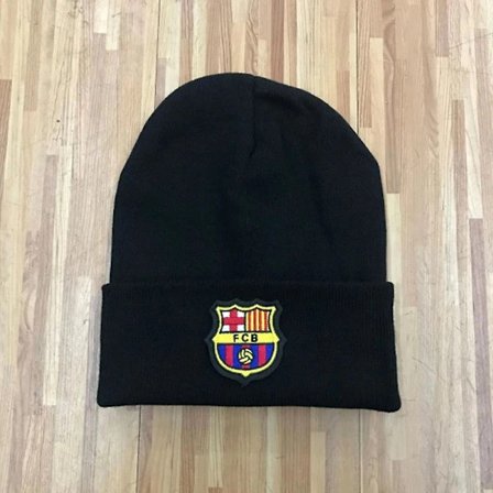 FC Barcelona Mössa Broderad Stickad Unisex Mössa Svart
