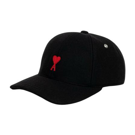 Ami Paris Pets , Zwart , Heren , Maat: ONE Size Petten
