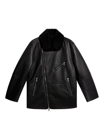 J.Lindeberg - Sutton Shearling Jacket - Black - Mann - S