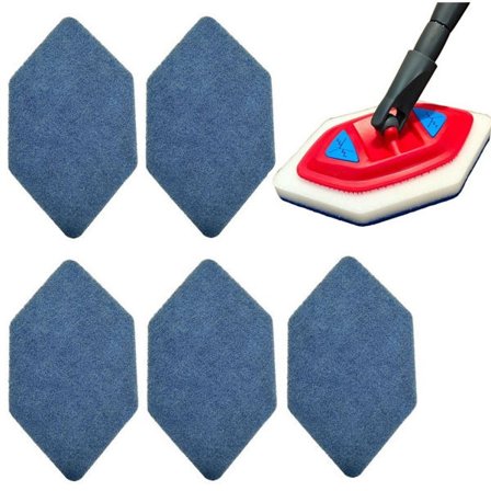 Passer for Vileda Bathroom Magic Brush Mopp Erstatningshode BATH MAGIC Svamp Skuresvamp, 5-pakning